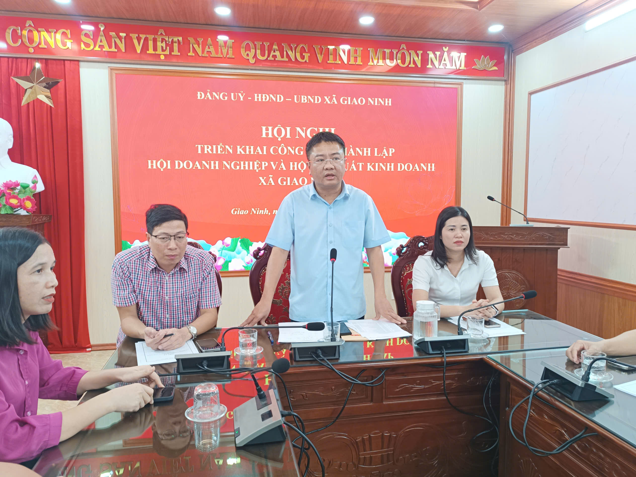 Xã Giao Ninh tổ chức Hội nghị triển khai công tác thành lập Hội doanh nghiệp và hộ sản xuất kinh doanh